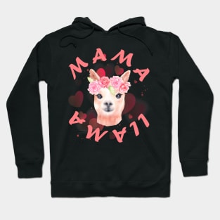 Cute Mama Llama Family Zoo Trip Mother's Day Hoodie